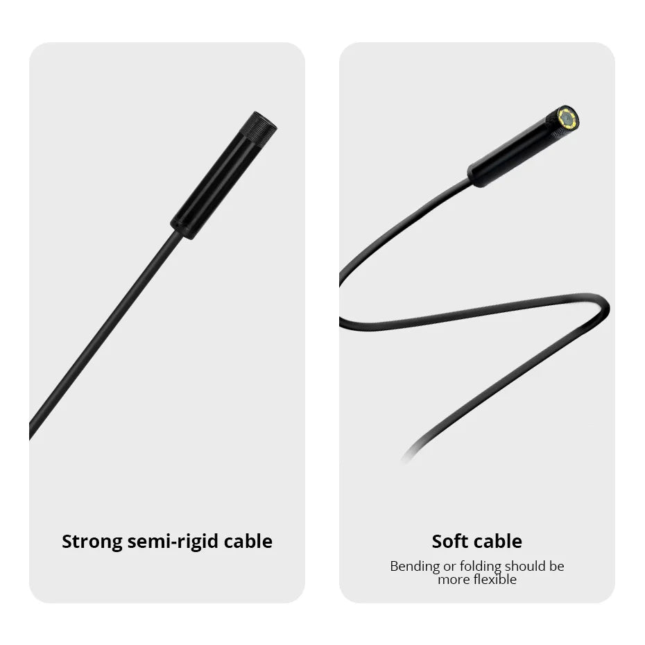 KERUI 1200P/720P WLAN Endoskop Wasserdichte Inspektions-Schlangenkamera USB Boreskop für Autos für iPhone & Android Smartphone
