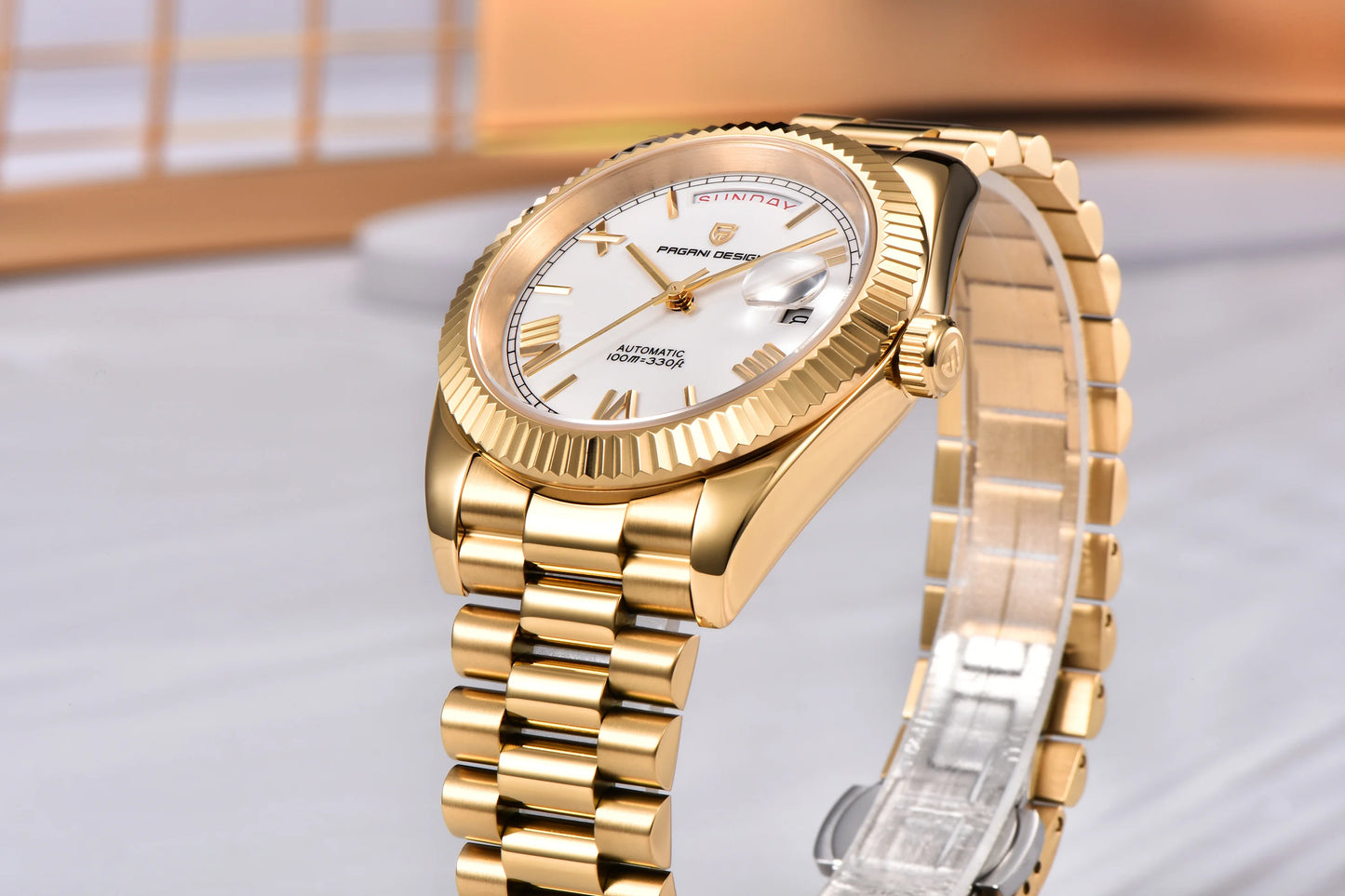 PAGANI DESIGN Men's Watches DD40 Gold White Luxury Automatic Watch Men TMI NH36A Date Week Mechanical Watches For Men 2025 New