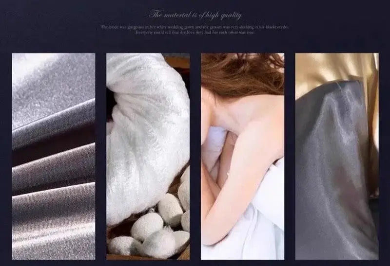100% Natural Mulberry Silk Fitted Sheet Bedding Sets 3D Printed Satin Cooling Quilt Cover Set for Summer Single Double Bed Kit