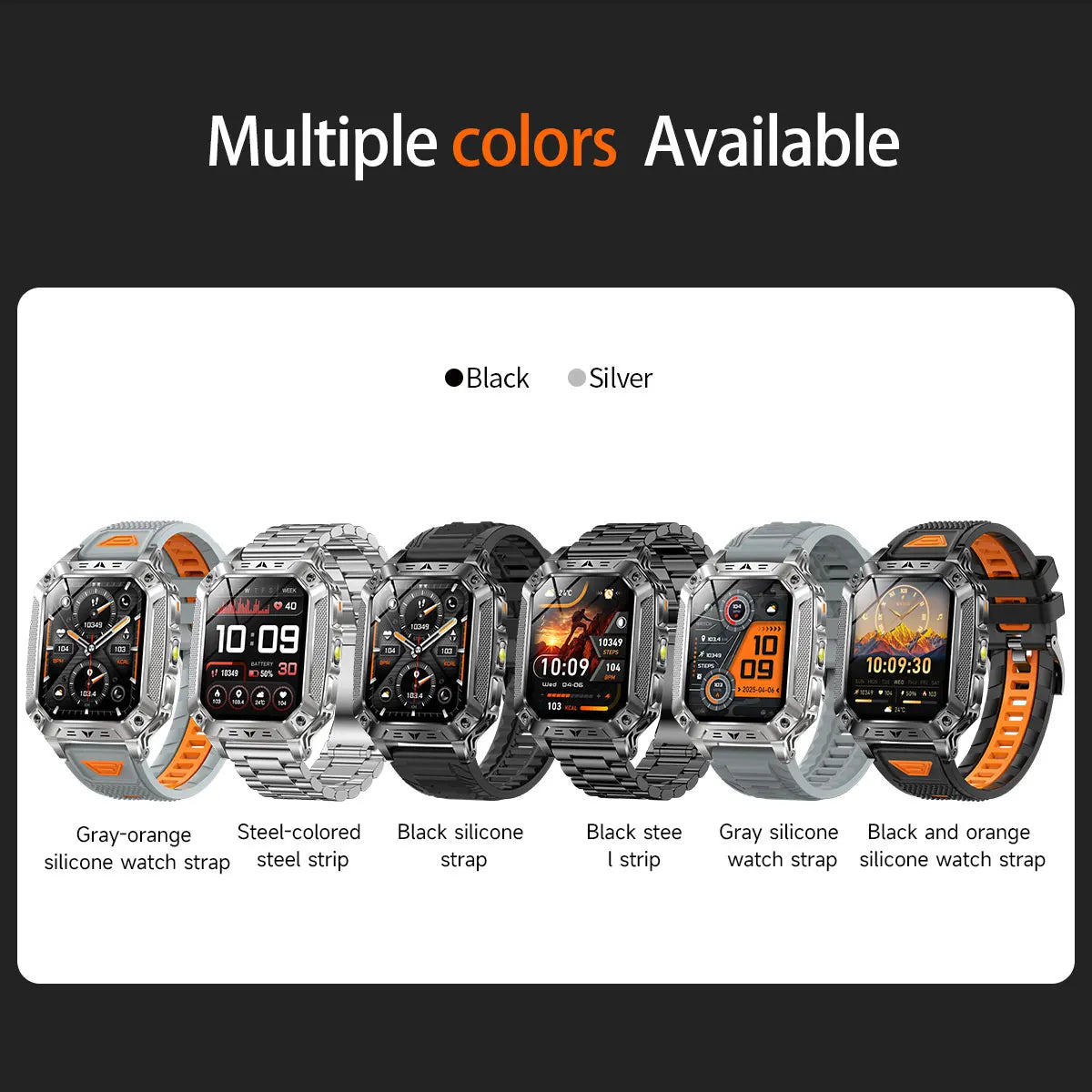 2026 Outdoors Durable Men Sports Smart Watch 1400mAh Battery LED Flashlight IP69K Waterproof Bluetooth Call Military Smartwatchs