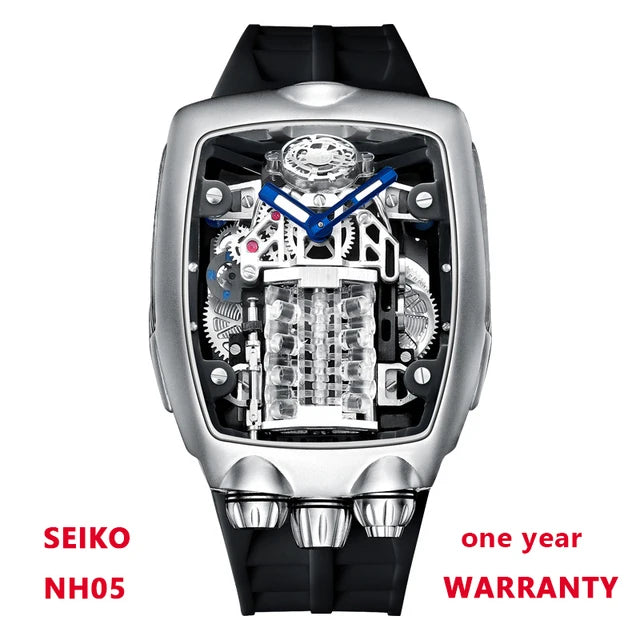 PINDU Design Mens Watches Top Brand Luxury Military Sport Men NH05 Automatic Watch Waterproof Mechanical Watches Men montre homm