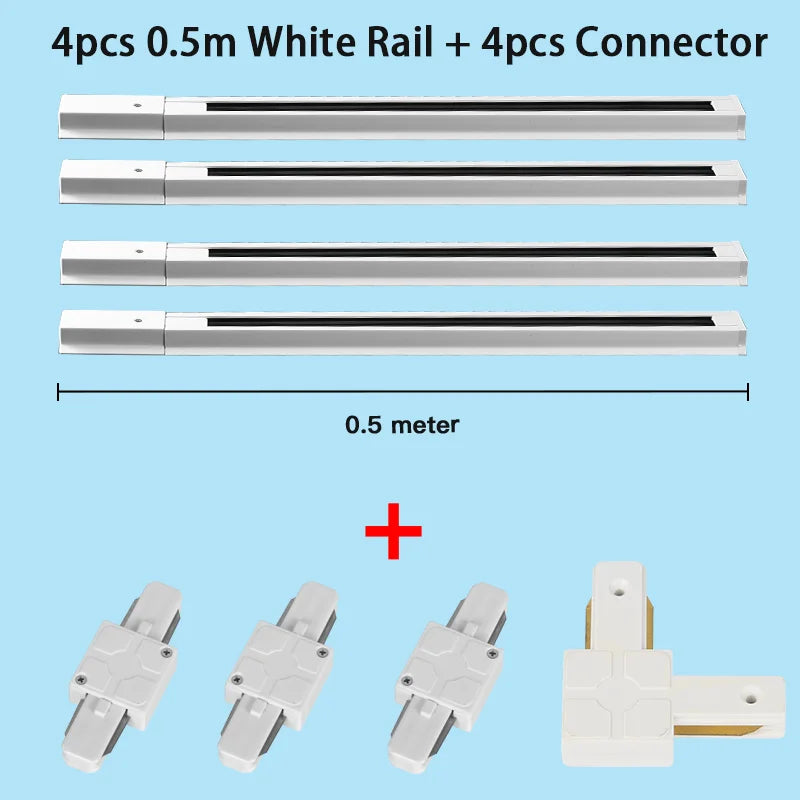 Full Set Led Track Light Fixture Rail 110-220V COB Ceiling Track Lamp 20/40W Spot Lighting For Clothing Shop Living Room Home