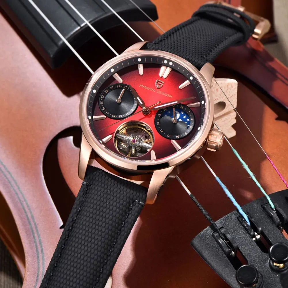 PAGANI DESIGN Tourbillon Men Wristwatch Top Brand 41mm Mechanical Watches Sapphire 100M Waterproof YS021 Gift Watch for Men 2025