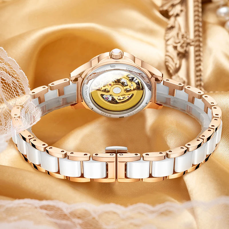 New Fashion Womens Mechanical Watches for Woman Simple Stainless Steel Pagani Designs Women Automatic Watch Gifts Reloj Mujer