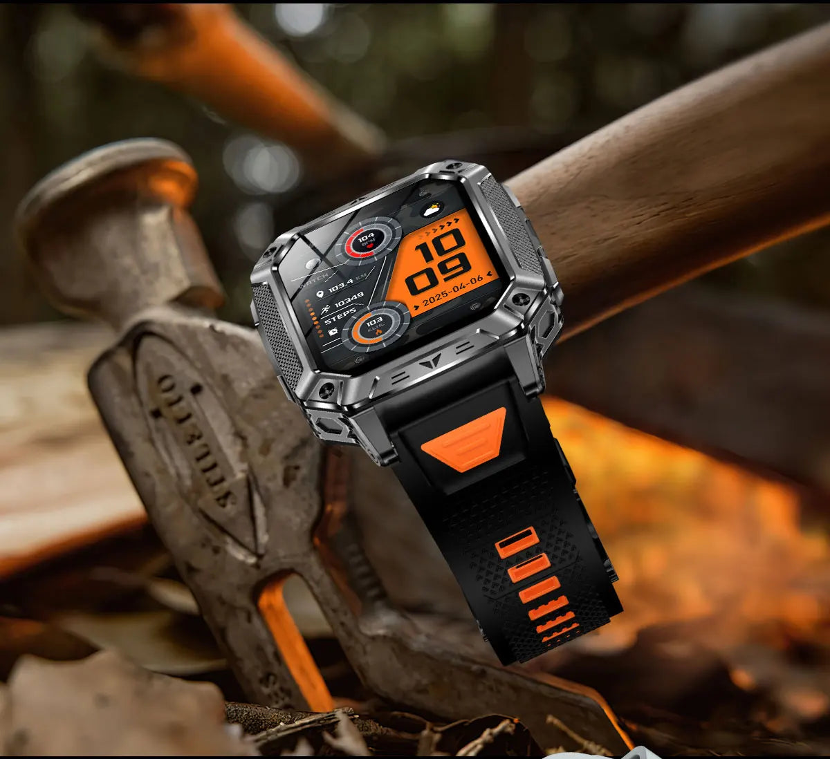 2026 New Military outdoor 1400mAh Battery SmartWatch Men Waterproof Call 2.01" HD AMOLED Sports Heart rate Flashlight Smart Band