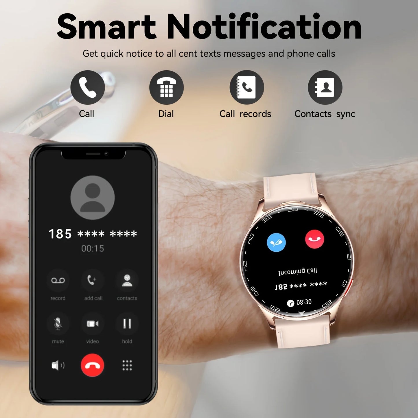 2025 New TWS Smartwatch Earphone 2 In 1 Women Watches with Earbuds Strong Sound Effects Music Lover Waterproof Ladies Smartwatch