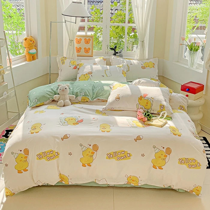 Bonenjoy Queen Size Bedding Set White Color Black Plaid Microfiber Reactive Printed King Size Bed Linen Sets For Bedroom Kit