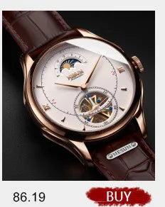 LOBINNI Luxury Brand Switzerland Perpetual Calendar Automatic Mechanical Men's Watches Sapphire Multi-function Clock L13019-8