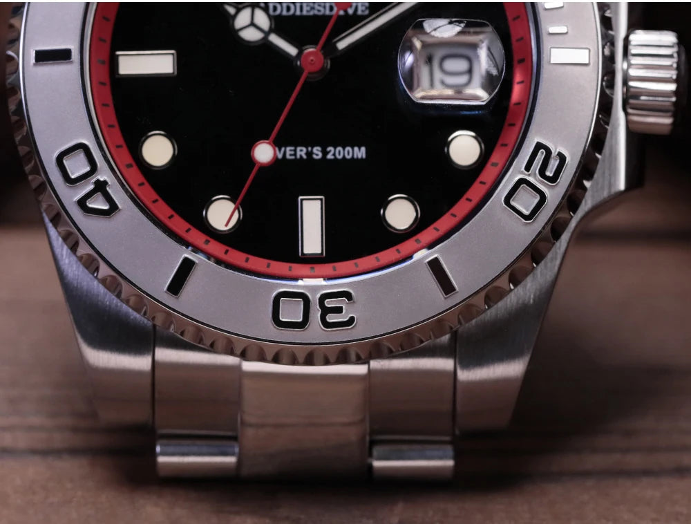 ADDIESDIVE 41mm Japan2115 Men's Quartz Watch 200m Waterproof Wristwatch BGW9 Luminous Ceramic Bezel 316 Steel Man Luxury Watches