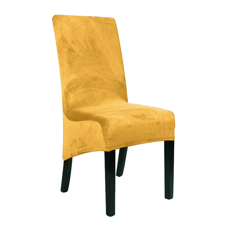 1/2/4/6 Pieces Real Velvet Fabric XL Size Chair Cover Big Size Long Back Europe Style Seat Chair Covers For Restaurant Hotel