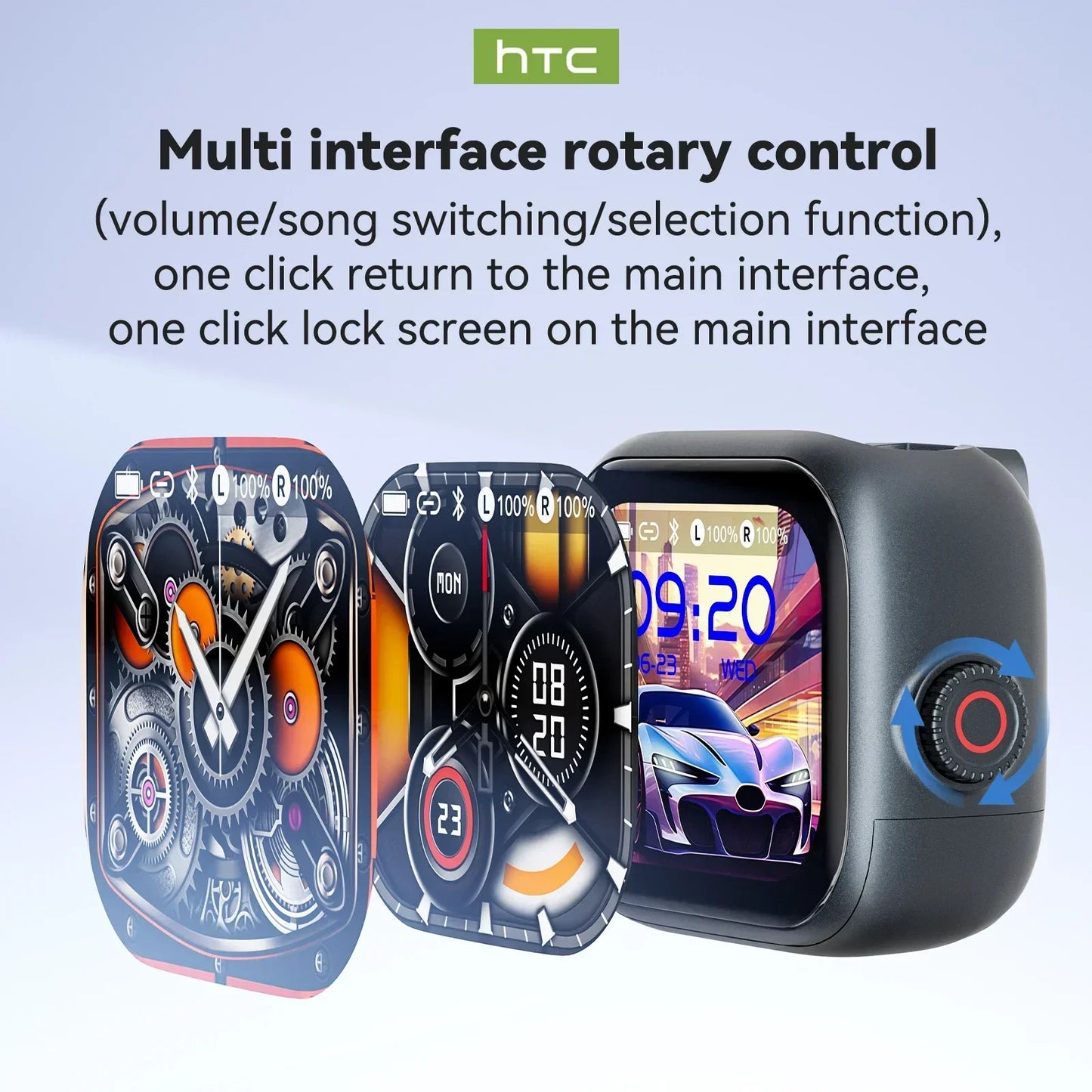 HTC NE40 Earphones Bluetooth V6 TWS Sports AI Translator Earbud Noise Reduction Wireless Headphones With Mic