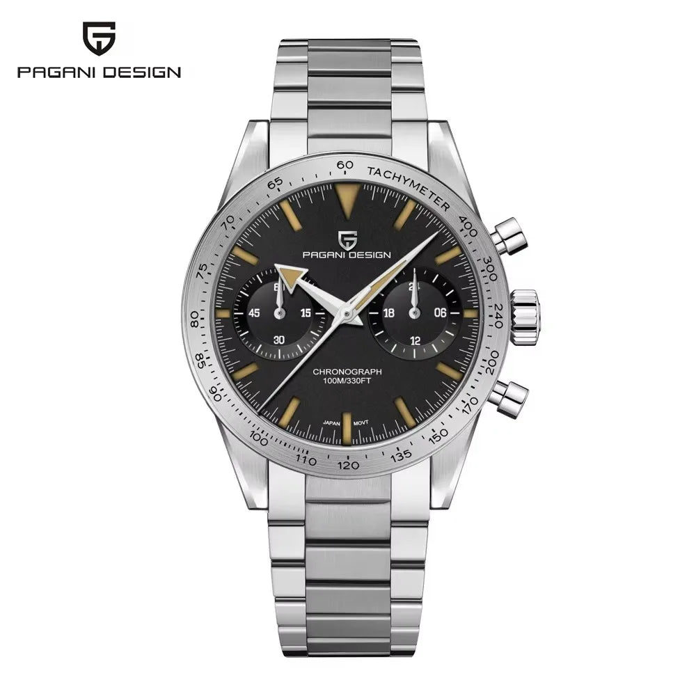 2025 New PAGANI DESIGN Retro Moon Men's Watches Luxury Quartz Watch Men Chronograph Wristwatches AR Sapphire Waterproof Luminous