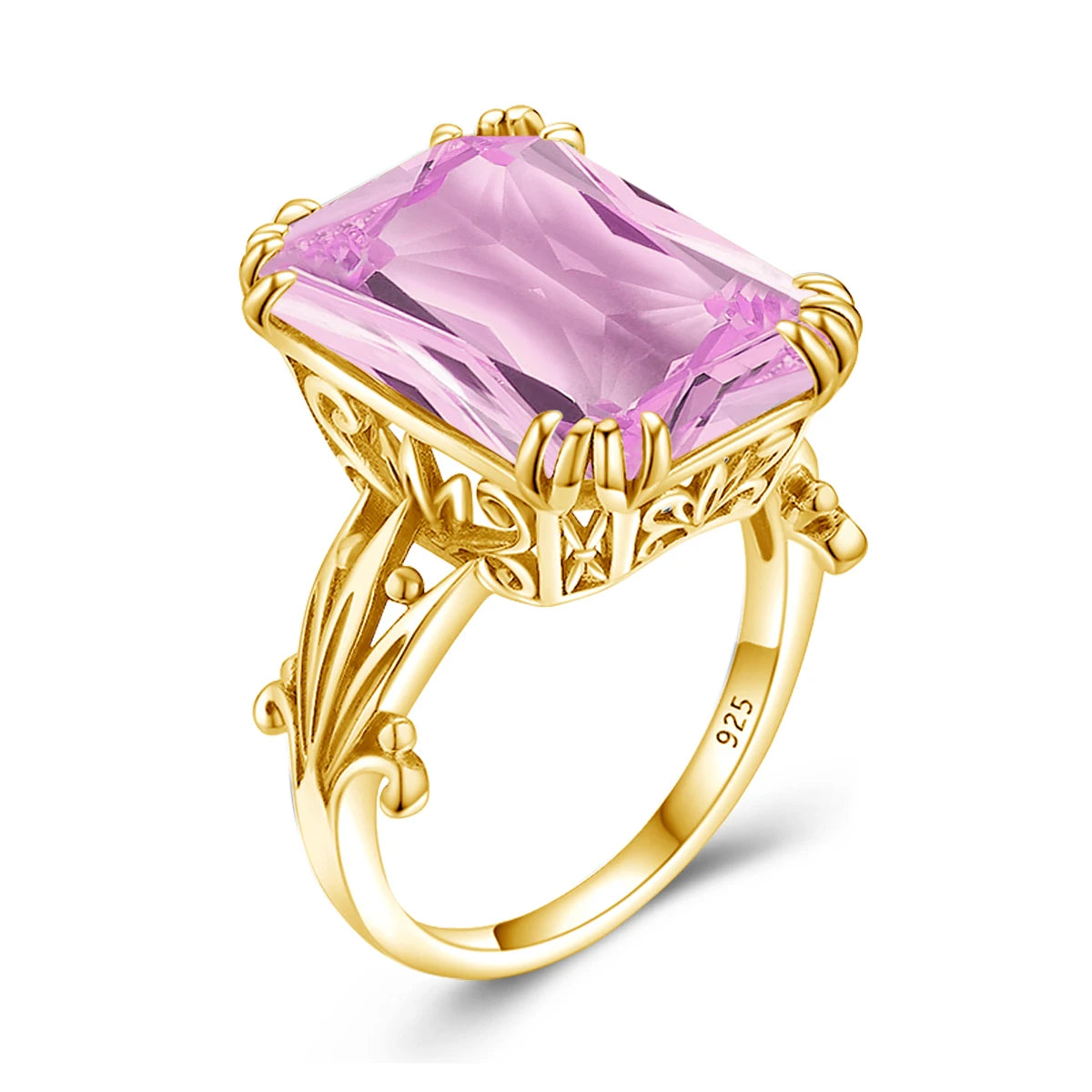 Unique 100% 925 Sterling Silver Aquamarine Ring For Women Vintage Filigree Persian Design Ring Anniversary Fine Jewelry Gifts