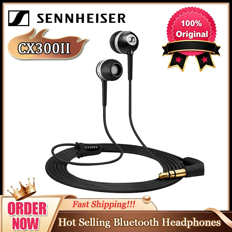 Sennheiser Wireless Bluetooth Headphones HD206 IE900 Sport Headphones HD400S Resolution HIFI Noise Reduce Original Microphone