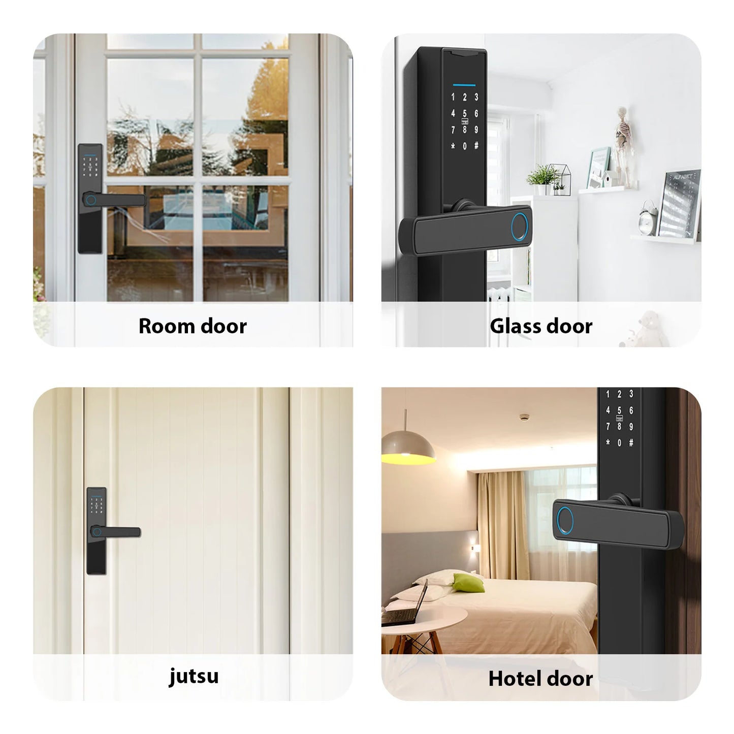 WiFi Smart Lock Keyless Entry Door Lock TY APP/Fingerprint/Password/Card/Mechanical Key 5 Unlocking Methods Touchscreen for home