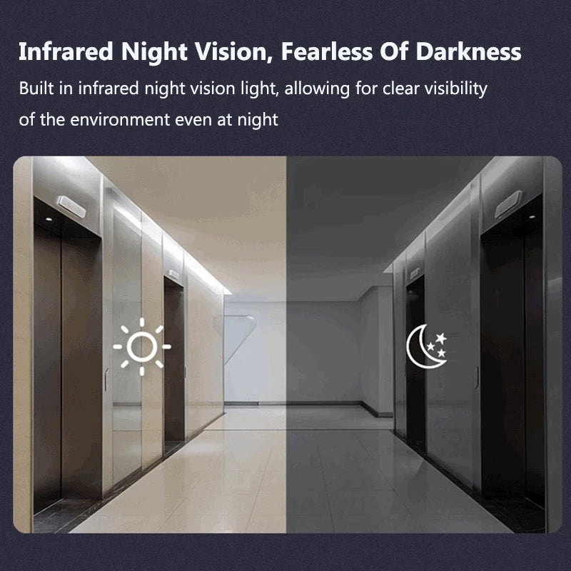 Video Doorbell IR Night Vision Doorbell Camera 1080P 4.3inch IPS Screen Eye Peephole Camera 2.4G for Villa Home Office Apartment