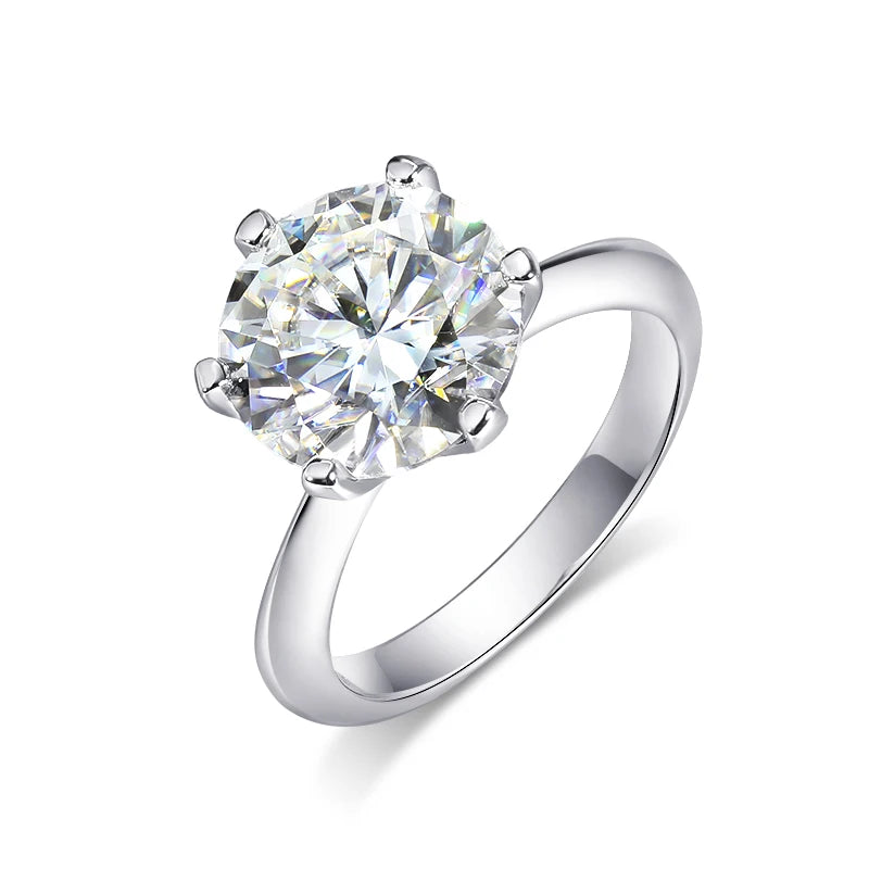 Smyoue 5CT 3CT D Color Moissanite Diamond Engagement Rings for Women Green Red Lab Diamond Band 925 Sterling Silver Jewelry GRA