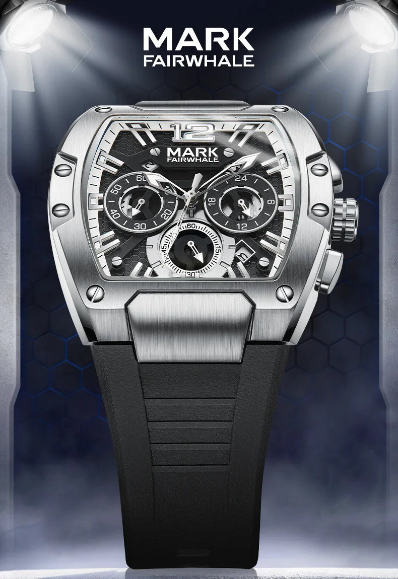 2024 Sports Man's Watches Brand Mark Fairwhale Luxury Automatic Date Clocks Fashion Multifunctional Quartz Wristwatch Boy Reloj