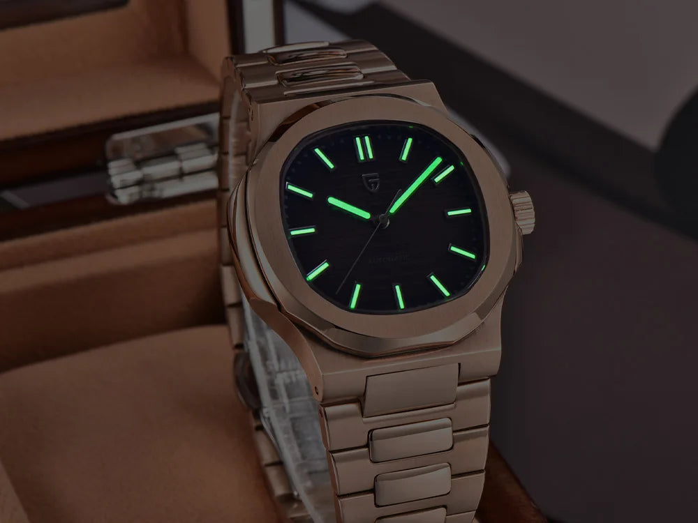 2025latest Pagani design rose gold top luxury automatic men's watch fashion AR Sapphire crystal mechanical watch men's gift10BAR