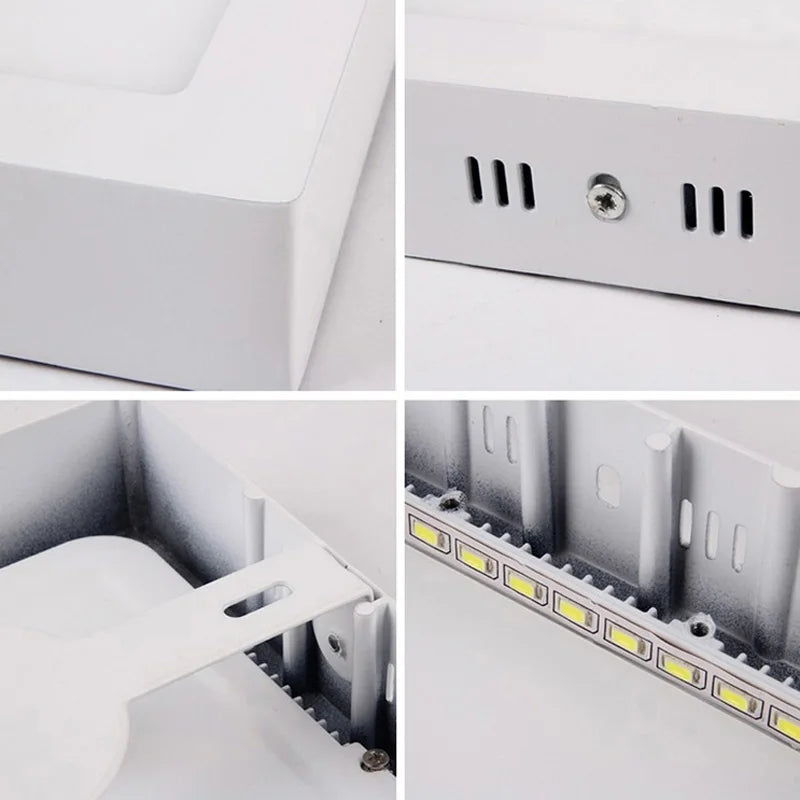 QLTEG Surface LED Square Ceiling Light 6W 12W 18W 24W 30W Round LED Panel Light Down Light with driver AC85-265V LED Indoor Lamp