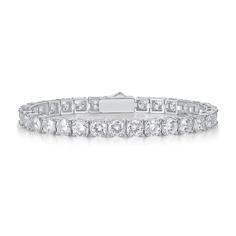 3/4/5mm Real Moissanite Tennis Bracelet for Women Man Original 925 Sterling Silver Plated 18k Gold Diamond Bracelets with GRA