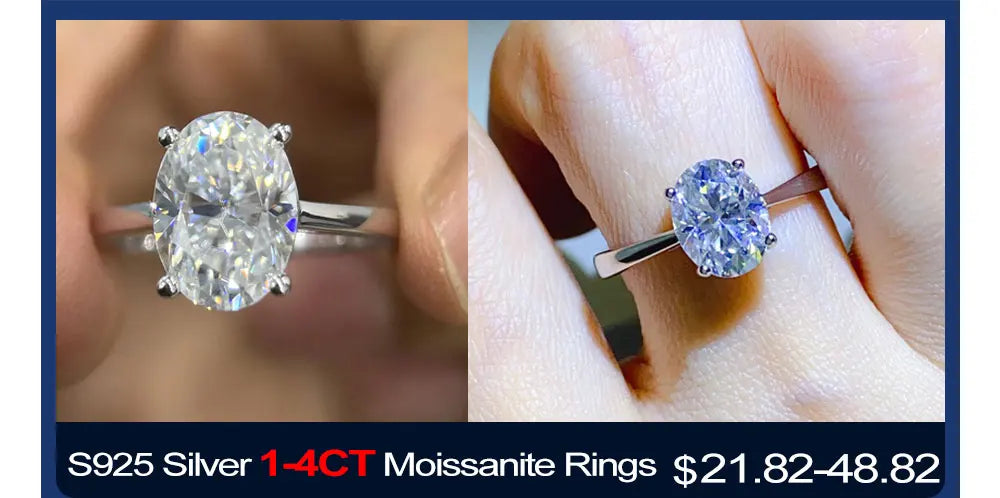 1-4ct Oval Cut Moissanite Stud Earring for Women Men D Color Sparkling Diamond 925 Sterling Silver Ear Studs Party Jewelry Gifts