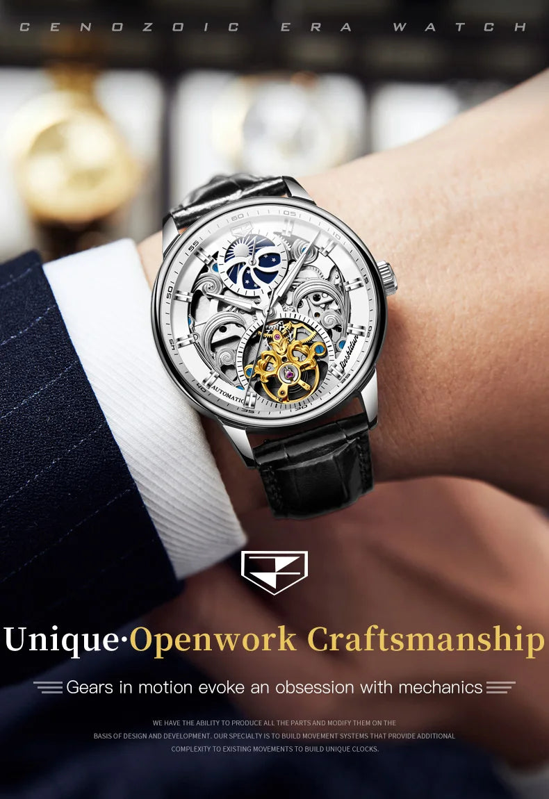 Montre-bracelet JSDUN originale étanche, best-seller pour homme, multifonctionnelle, luxueuse, élégante, à mécanisme automatique.