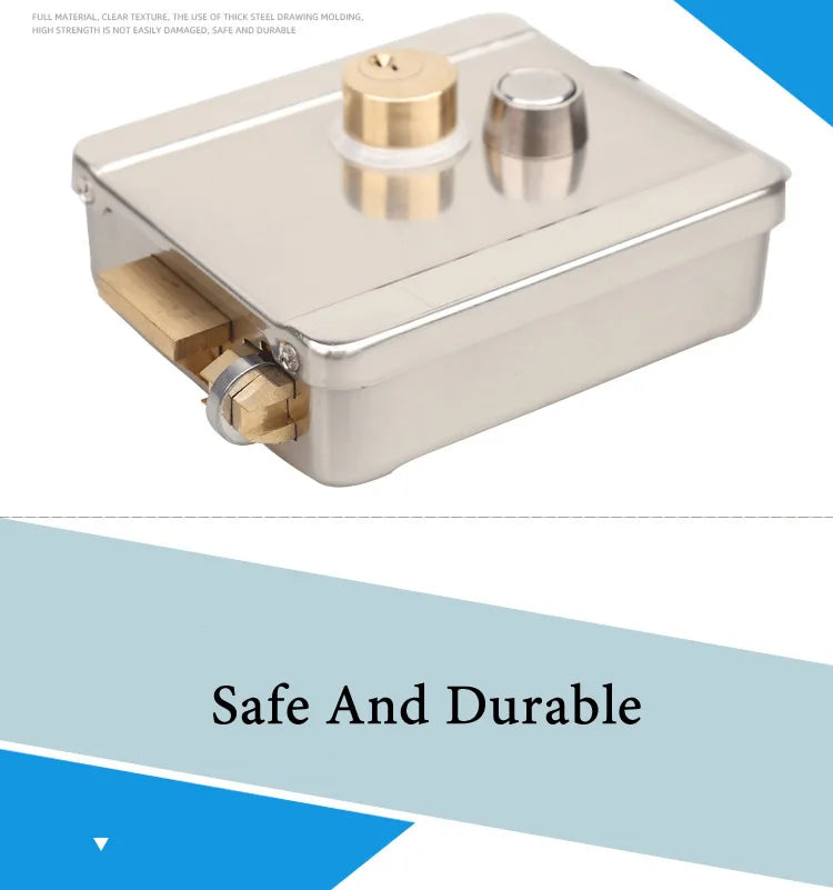 Electric Door Lock Anti-theft Double-headed Integrated Electronic Lock For 12V DC Access Control System Video Door Phone System