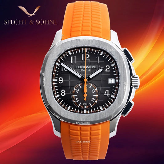 Dropshipping 2025 Best Selling Products Wristwatch For Men Japan Chronograph Quartz Watch Orange Rubber Strap Relogio Masculino