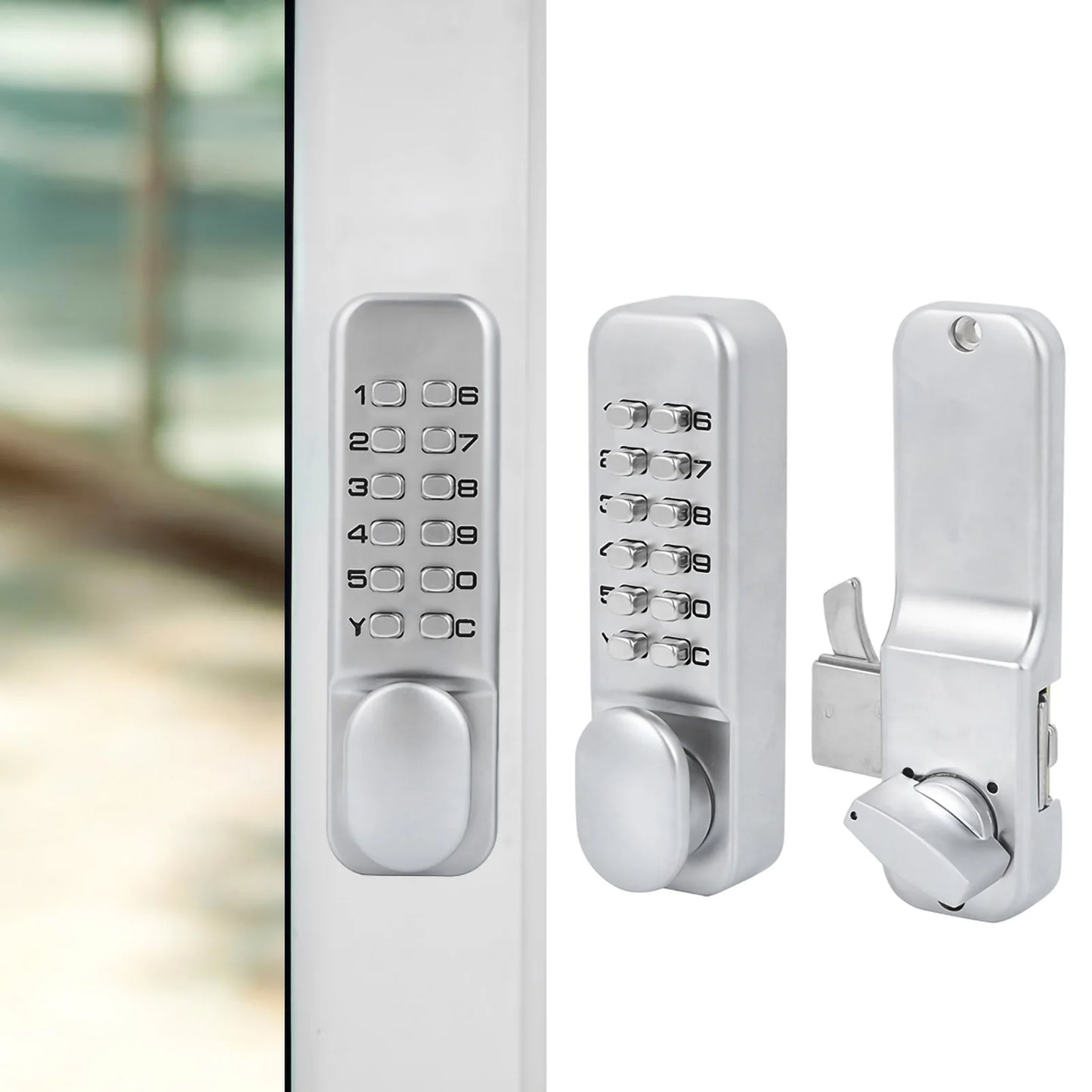 1‑11 Digits Mechanical Combination Lock Sliding Door Keyless Access for Kitchen  Balcony Passsword Lock Zinc Alloy Lock