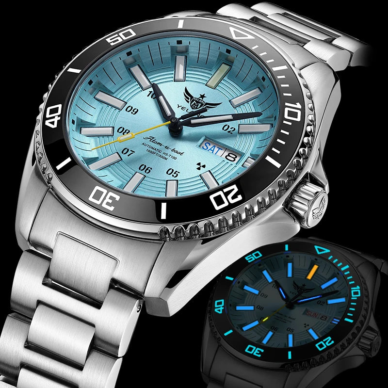 Yelang V1032 Automatic Movement Men Watch 300m 30Bar Waterproof Dive Watches for Man Luminous 44MM  V1032