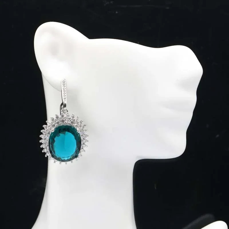 15g Customized 925 SOLID STERLING SILVER Earrings Sapphire Morganite Orange Spessartine London Blue Smoky Topaz Aquamarine CZ