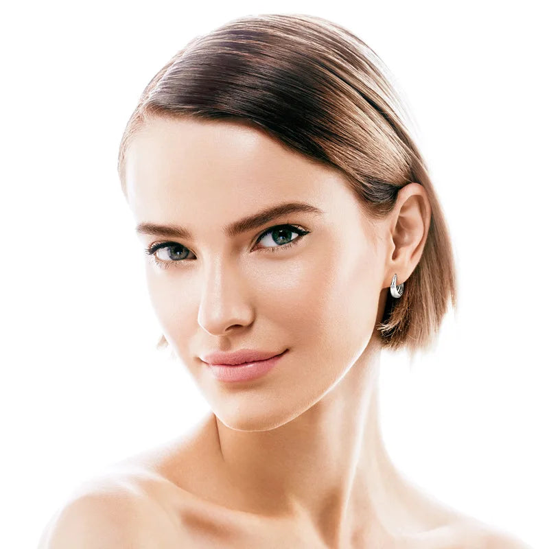 S925 silver 0.06 carat moissanite retro earrings earrings European and American personality punk light luxury style couple model