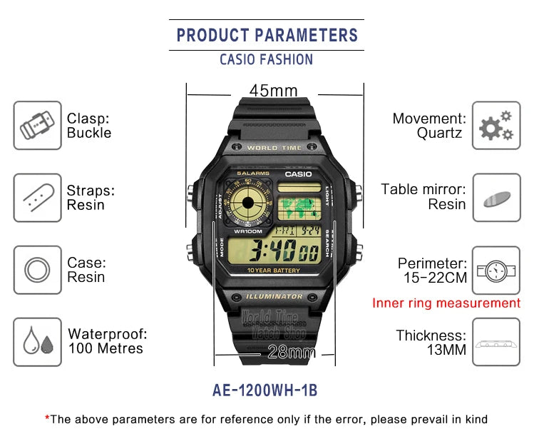 Casio watch Explosion watch men set luxury LED military digital watch sport quartz men watch relogio masculino AE-1200