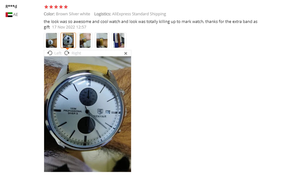 BENYAR Men Quartz Wristwatches Luxury Brand Chronograph Leather Sports Watch For Men Military 100M Waterproof Reloj Hombre 2023