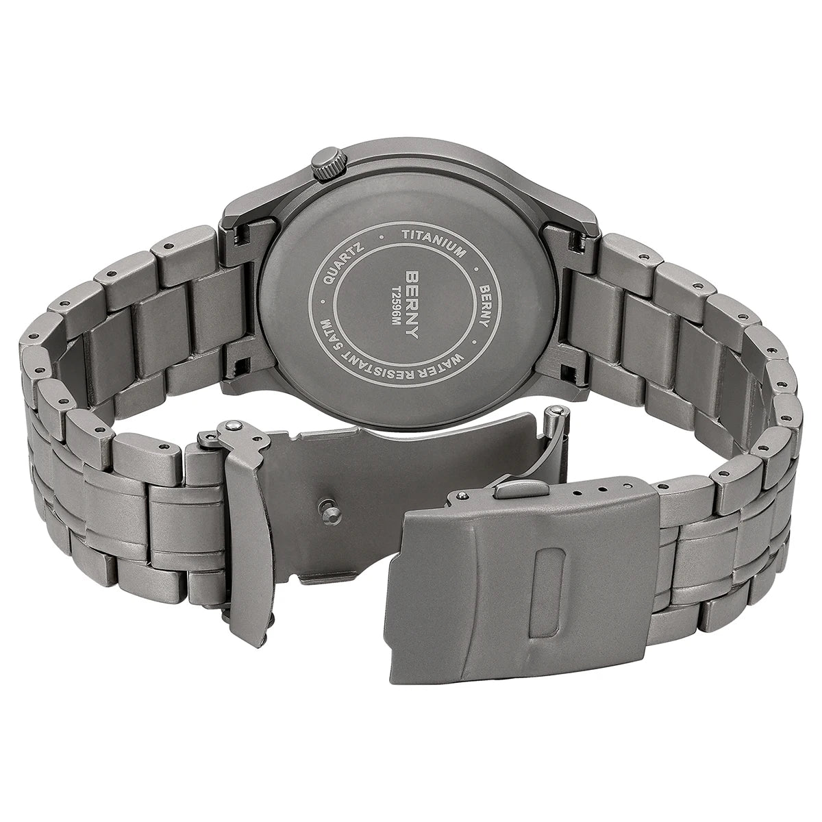 BERNY Full Titanium Watches for Men Outdoor Quartz Men's Field Pilot Wristwatch VH31 Super Luminous Sapphire Easy Read Watch