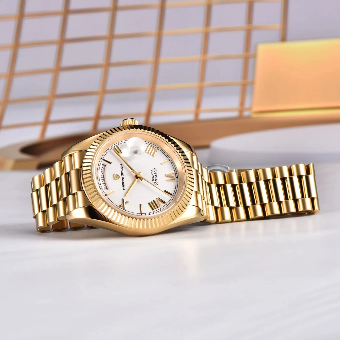 PAGANI DESIGN Men's Watches DD40 Gold White Luxury Automatic Watch Men TMI NH36A Date Week Mechanical Watches For Men 2025 New