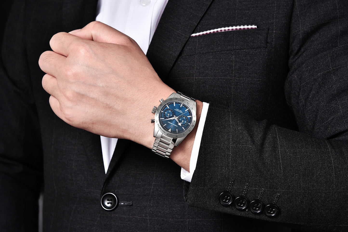 PAGANI DESIGN 2025 New Men's Watches Moon Quartz Watch Men Luxury Sport Waterproof Chronograph AR Sapphire Mirror Luminous Clock