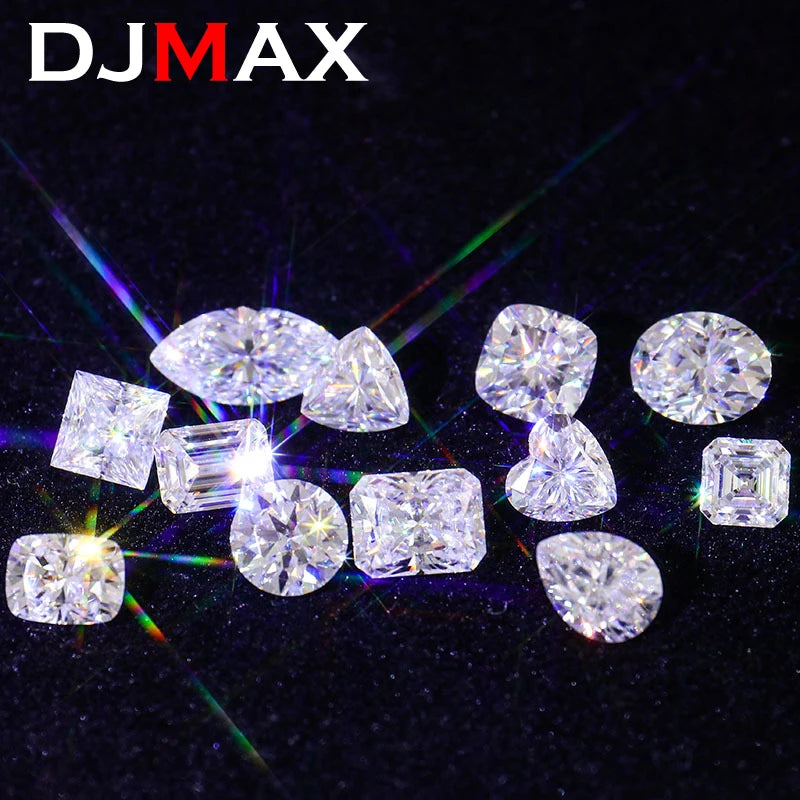 Earrings D Color Super White Moissanite Diamond Round / Oval / Pear / Radiant / Emerald / Heart / Princess / Cushion / Asscher Shape
