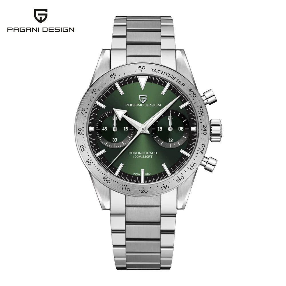 PAGANI DESIGN Men's Watches 2025 Retro Luxury Watch For Men Quartz Chronograph Wristwatch Luminous AR Sapphire Mirror Waterproof