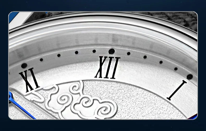 Seagull Moon Phase Watch Auspicious Clouds Special Edition Men's Automatic Mechanical Watch Luxury 41mm Watch for Men 6199 6198