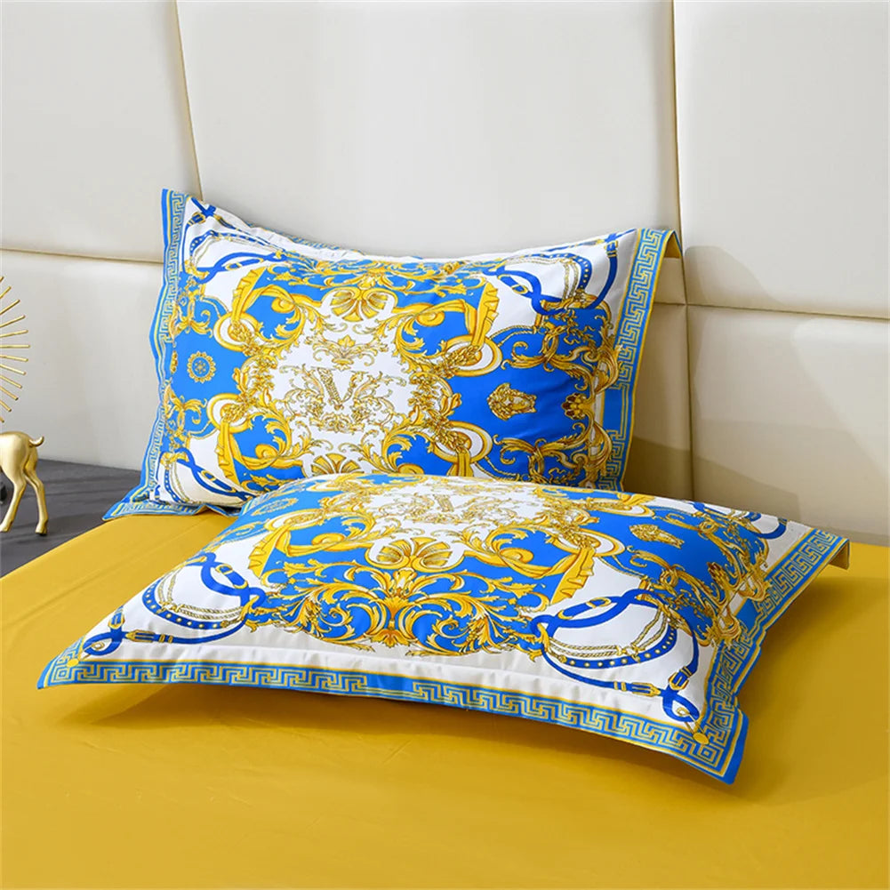 Svetanya 1200TC Golden Egyptian Cotton Bedding Set King Queen Size Sheet Duvet Cover Pillowcase  Linens （custom-made Size）