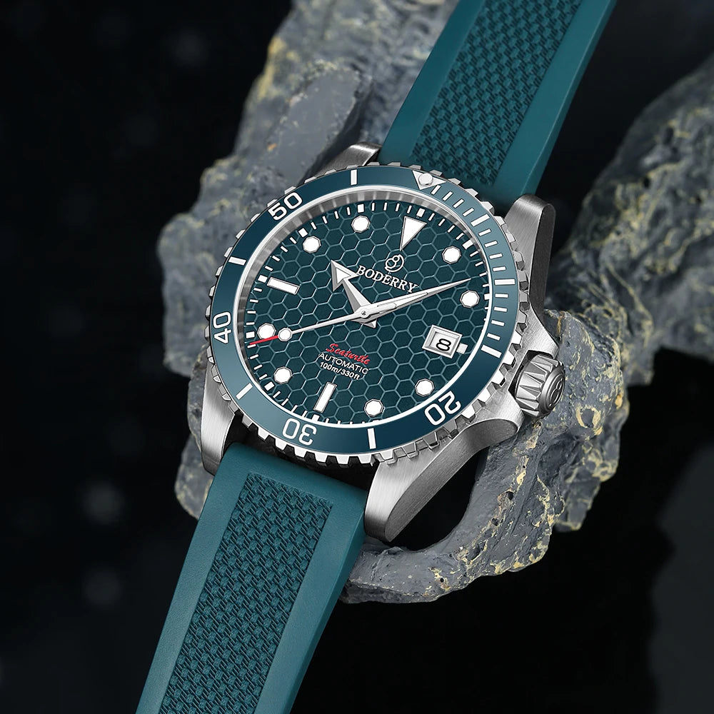 Boderry Seaturtle Titanium Diver Watch Men Luxury Bronze Watches Automatic Mechanical Wristwatch Sport 200M Waterproof Luminous