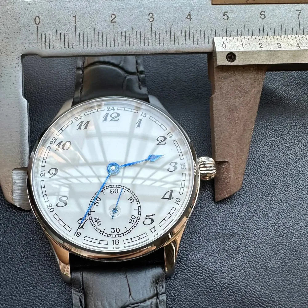 Reloj-Hombre Men's Watch for Seagull ST3600 Manual Movement, Retro Enamel Sterile Dial Business Micro Rotor Mechanical Watch