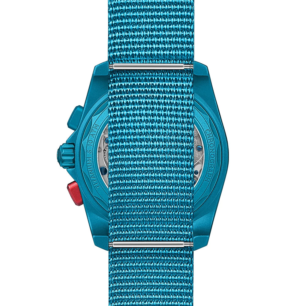 BODERRY Men's Field Watches Titanium Mechanical Chronograph Top Brand Wristwatch 100M Waterproof Clock Military Watch for Men