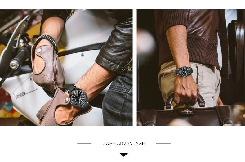 Yelang Men Quartz Watch Luminos Ronda Movement 10years Lithium battery pilot watch WR100M Sapphire  Military Watch