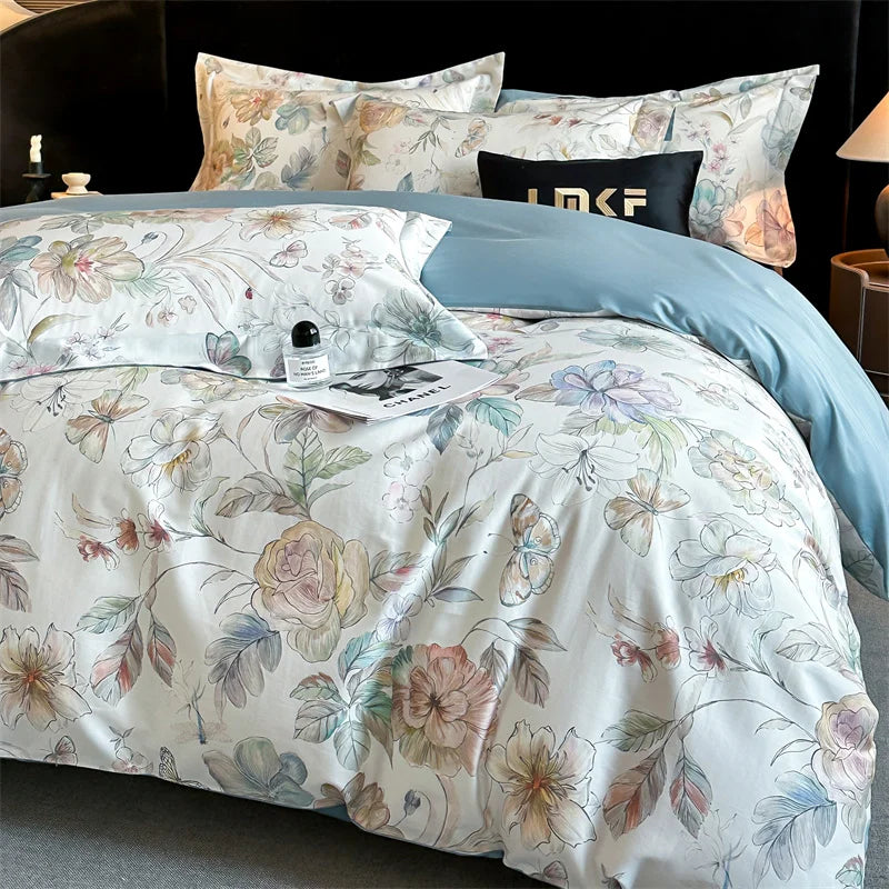 Svetanya Egyptian Cotton Underwear Bedding Sets Linens Queen King Ru Size Print Sheet Pillowcase Duvet Cover Set