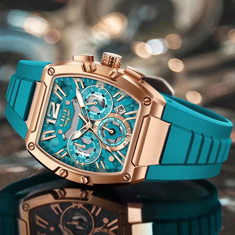 LIGE Men Watch Fashion Top Brand Luxury Silicone Military Watch Men Casual Sports Waterproof Date Quartz Wristwatches For Men