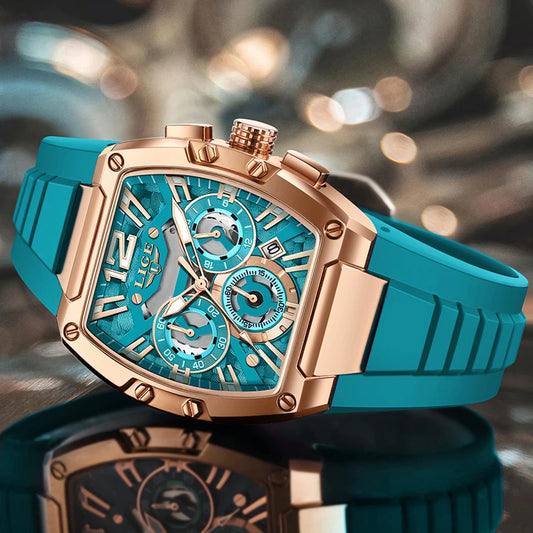 LIGE Men Watch Fashion Top Brand Luxury Silicone Military Watch Men Casual Sports Waterproof Date Quartz Wristwatches For Men