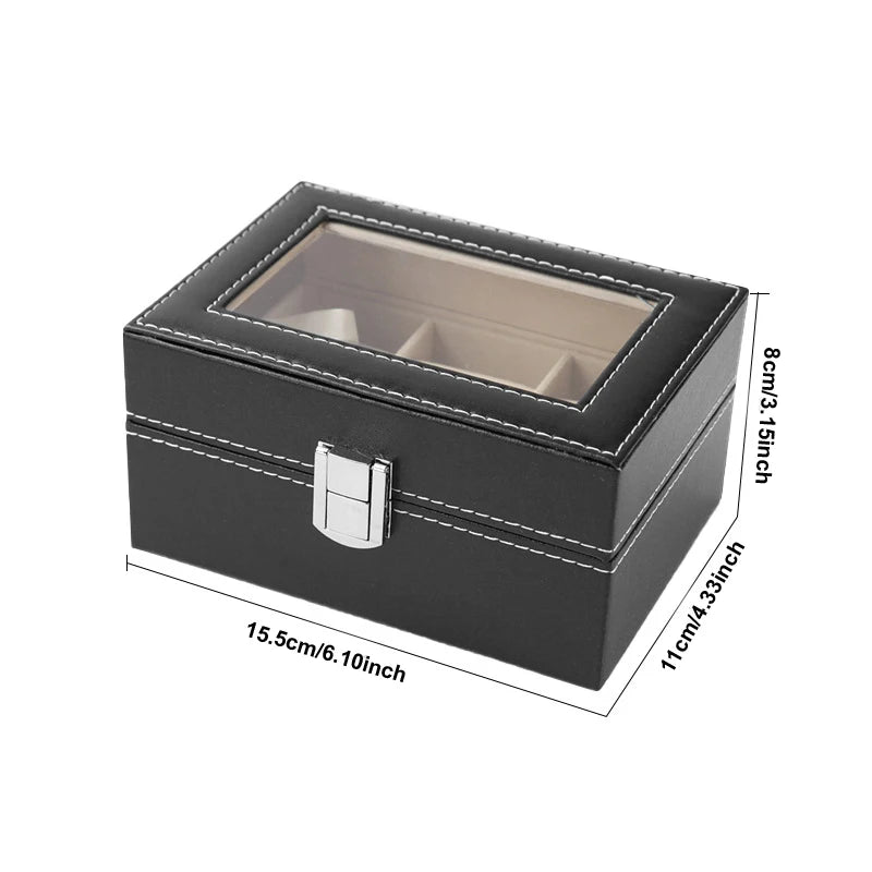 3/6/10/12/20 Slots PU Leather Watch Display Box Multi-Purpose Jewelry Wristwatch Storage Boxes For Women Men